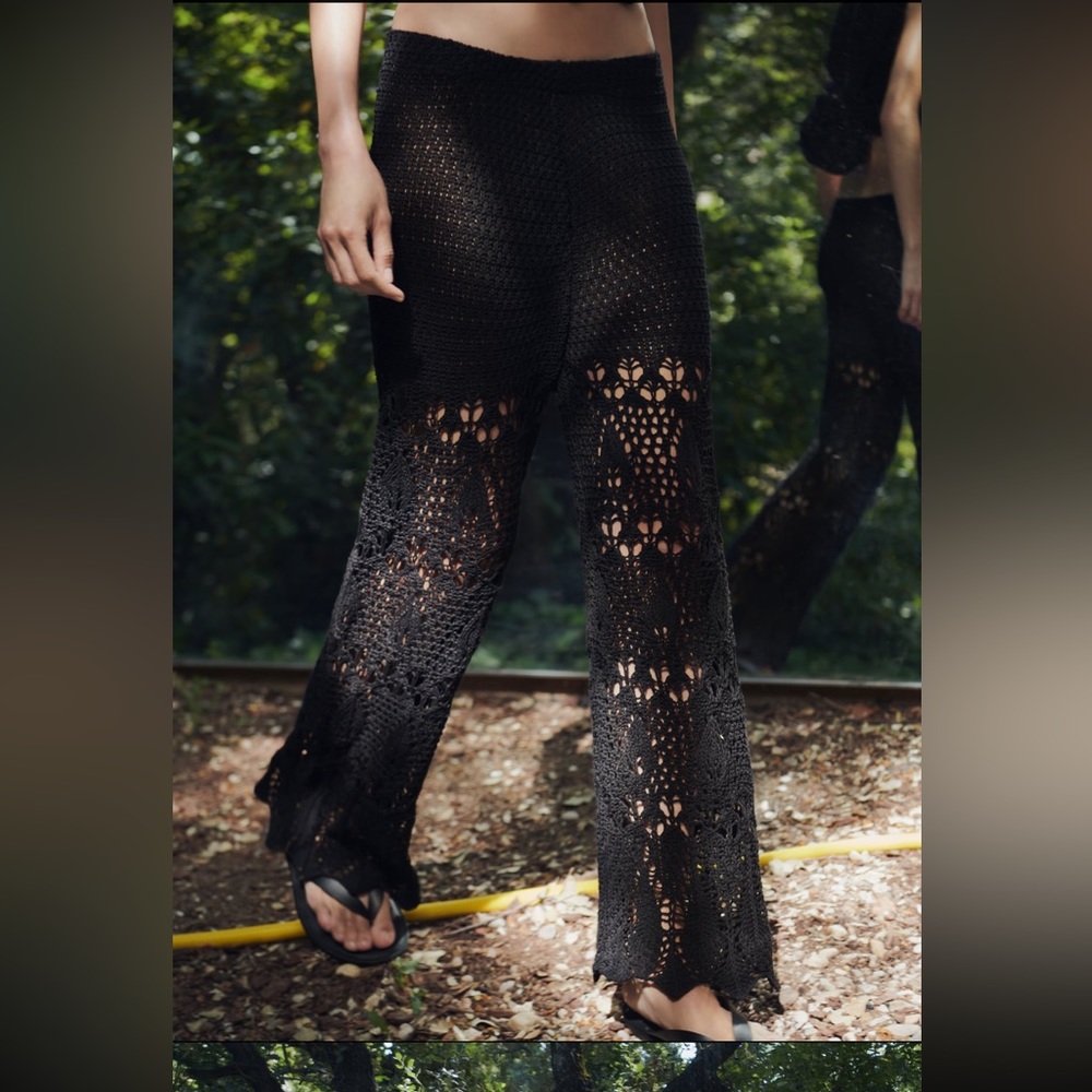 Zara open knit pants
